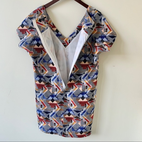 FRNCH Southwest Print Shift Dress pockets sz S NEW - Picture 10 of 16
